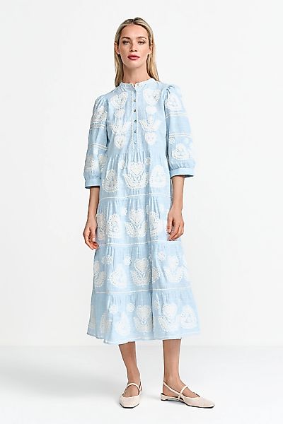 RICHROYAL Maxikleid, Mit Knopfleiste und Rundhalsausschnitt günstig online kaufen