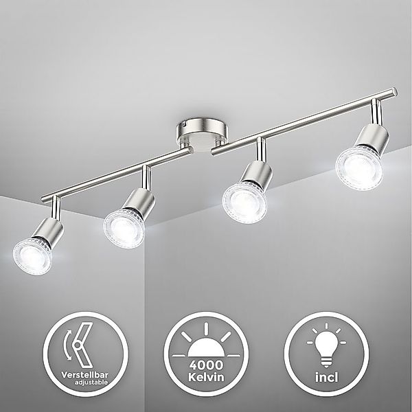 B.K.Licht Deckenleuchte LED Deckenlampe 4x 5W günstig online kaufen