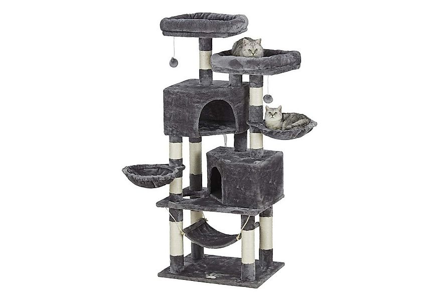 MSMASK Kratzbaum Stabiler Katzenbaum für groß Katzen mit 2 Höhlen, Natur Si günstig online kaufen