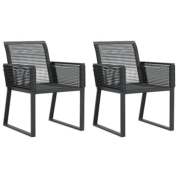 vidaXL Gartenstühle 2 Stk Schwarz Poly Rattan 4008113 günstig online kaufen