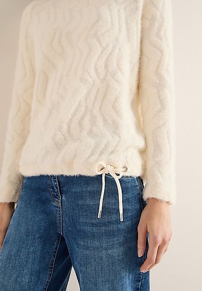 CECIL Rundhalspullover Federgarn mit grafischem Muster günstig online kaufen