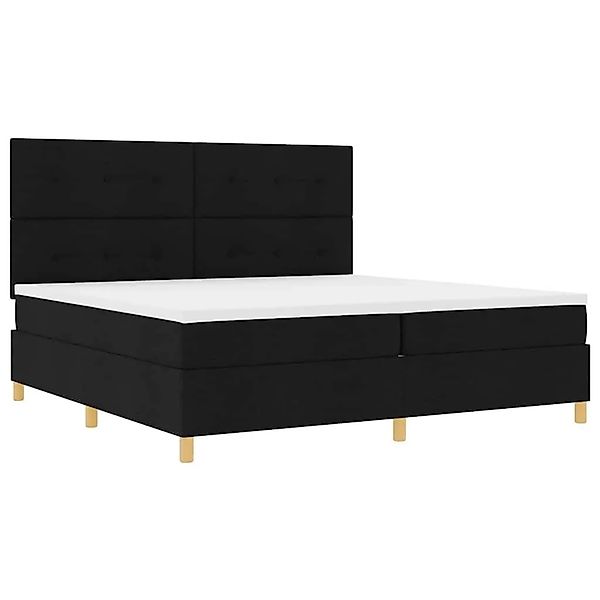vidaXL Boxspringbett mit Kopfteil Schwarz 200 x 200 cm Stoff 3339646 günstig online kaufen