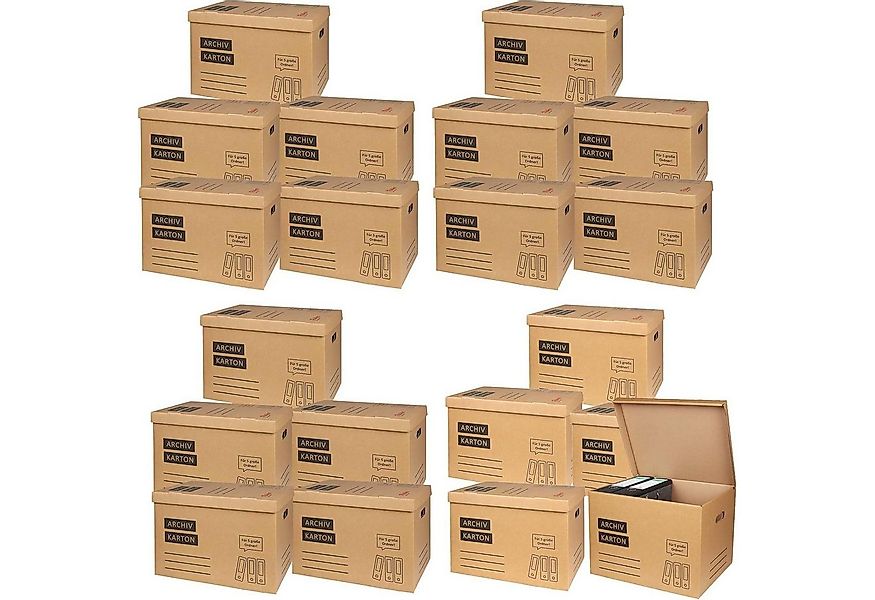 BURI Aufbewahrungsbox Archivschachteln Aktenkarton Transportboxen Archivkar günstig online kaufen