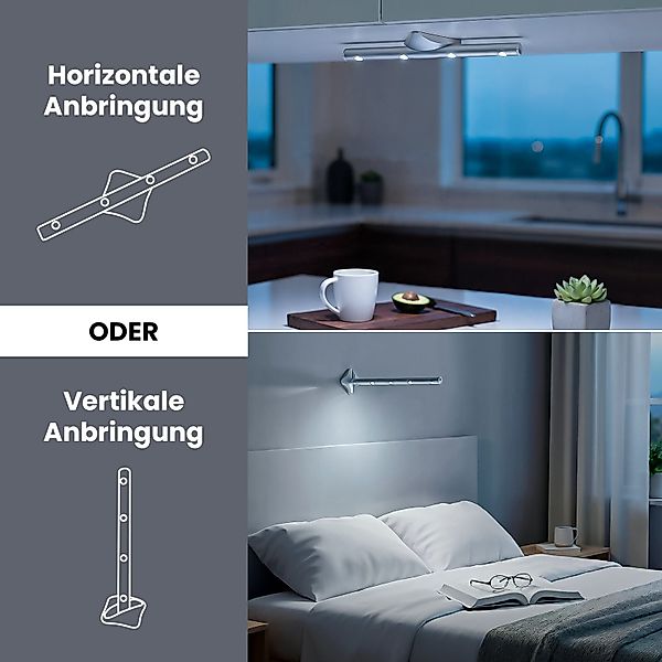 EAXUS LED Unterbauleuchte Schrankleuchte Batterie Klebe günstig online kaufen