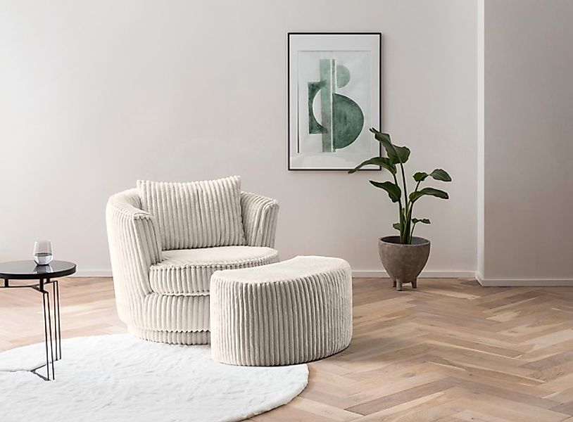 Leonique Drehsessel »MAISIE, Love Seat,Lese-Sessel,Sessel-Set, mit Hocker« günstig online kaufen