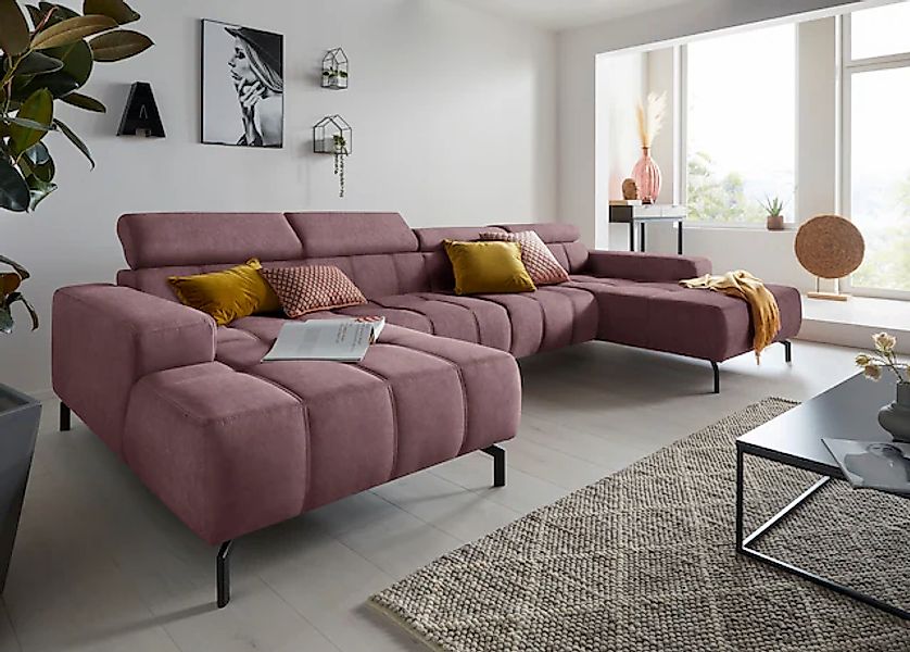 DOMO collection Wohnlandschaft "Cunelli tolle Sitznähte als Designelement, günstig online kaufen