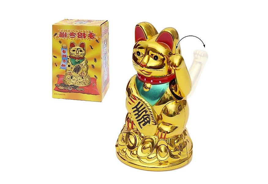 Flanacom Winkekatze Winkende Japanische Glückskatze Wackelfigur Glücksbring günstig online kaufen