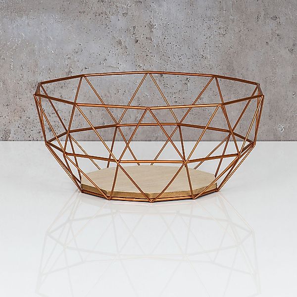 Levandeo® Dekoschale, 2er Set Korb Metall Schwarz 26x12cm Modern Holz MDF B günstig online kaufen