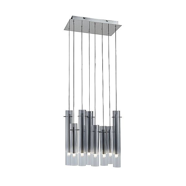Lucande LED Pendelleuchte Korvitha 10020071 Dimmbar Modern in Alu aus Glas günstig online kaufen
