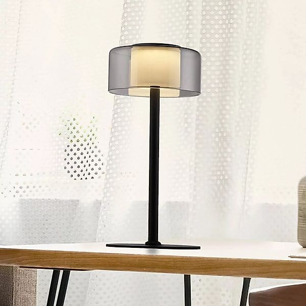 Paul Neuhaus LED-Tischlampe Rika, Glas, 33 cm hoch, dimmbar günstig online kaufen