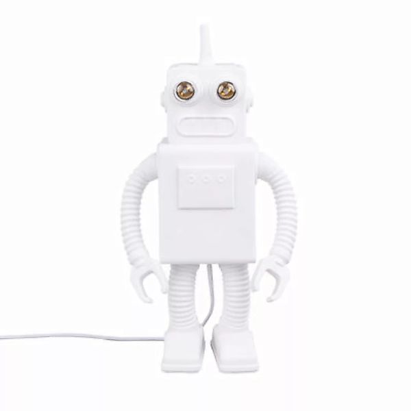 Tischleuchte Robot keramik weiß / Porzellan - H 40 cm - Seletti - Weiß günstig online kaufen