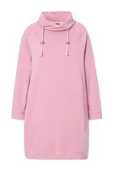 Ulla Popken Jerseykleid Sweatkleid Stehkragen Langarm günstig online kaufen