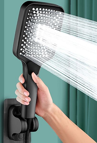 Refttenw Handbrause Hochdruck Duschkopf Quadrat, 3 günstig online kaufen