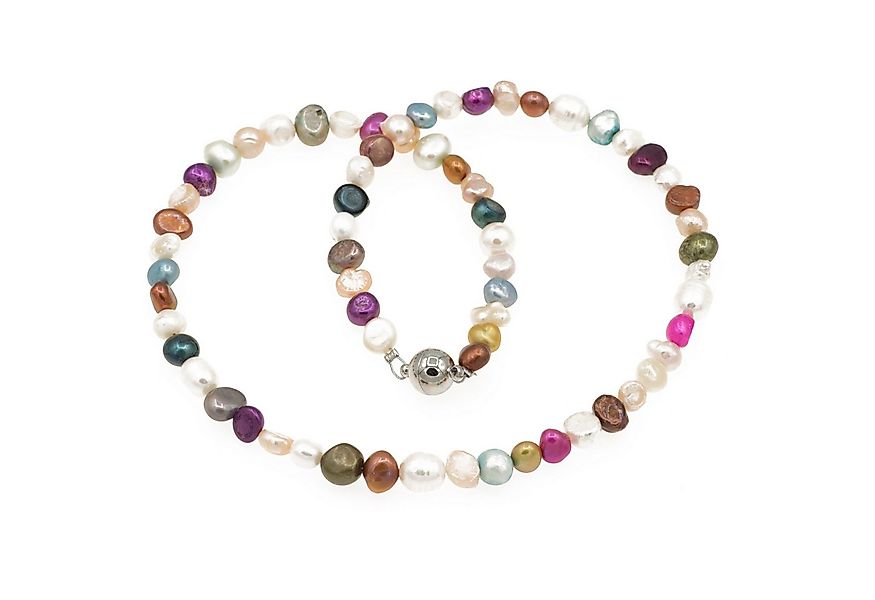 Bella Carina Perlenkette Perlenkette mit bunten echten Süßwasser Perlen Mag günstig online kaufen