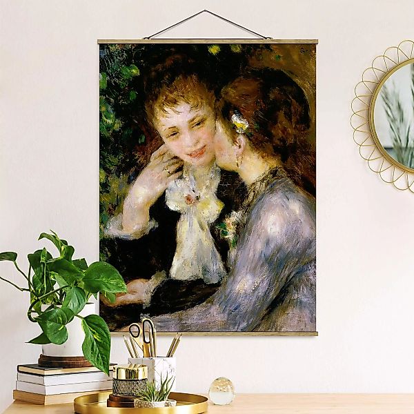 Stoffbild Kunstdruck mit Posterleisten - Hochformat Auguste Renoir - Bekenn günstig online kaufen
