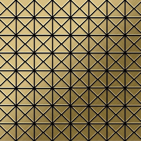 ALLOY Mosaik Fliese Massiv Metall Titan Gebürstet Gold 1,6mm Stark Deco-ti- günstig online kaufen