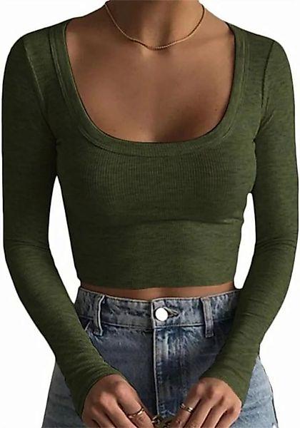 AFAZ New Trading UG T-Shirt Damen-Basic-Pullover, lang, sexy, elegant, mit günstig online kaufen