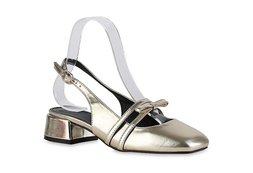 VAN HILL 840908 Slingpumps Damen Slingpumps Pumps Klassische Lack Eckige Sc günstig online kaufen