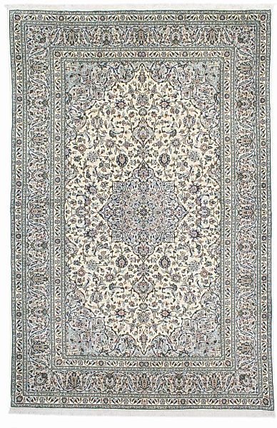 morgenland Wollteppich »Keshan Medaillon Beige 294 x 198 cm«, rechteckig günstig online kaufen