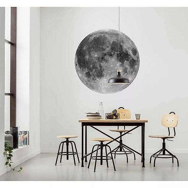 KOMAR Selbstklebende Vlies Fototapete/Wandtattoo - Moon - Größe 125 x 125 c günstig online kaufen