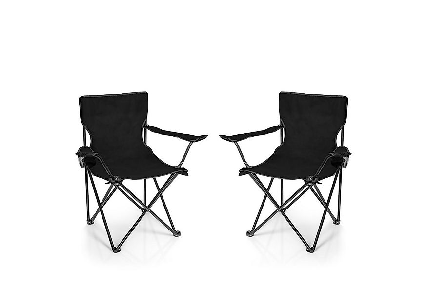BigDean Campingstuhl 2x Faltstuhl Campingstuhl Anglerstuhl Getränkehalter K günstig online kaufen