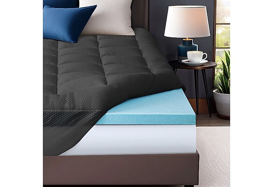 Elemuse, Topper Gel Schaum H3/H4 Topper mit Waschbar Bambusfaser Bezug, 7cm günstig online kaufen
