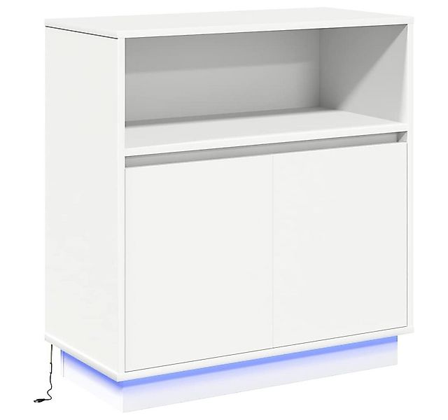 vidaXL Sideboard LED-Sideboard Weiß 71 x 34,5 x 75 cm Holzwerkstoff (1 St) günstig online kaufen