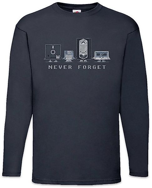 Urban Backwoods Langarmshirt Never Forget Langarm T-Shirt Floppy Disk Retro günstig online kaufen