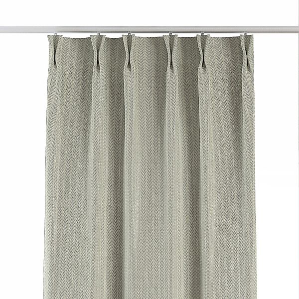 Vorhang mit flämischen 2-er Falten, silbern-grau, Imperia Premium (144-10) günstig online kaufen