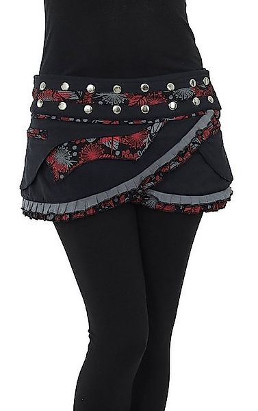 PUREWONDER Wickelrock Damen Rock mit Druckknöpfen sk26 kurz günstig online kaufen