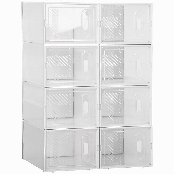 HOMCOM Schuhregal Aufbewahrungsbox mit 8 Fächern, günstig online kaufen