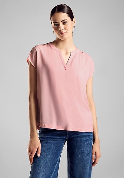 STREET ONE Kurzarmbluse Blusenshirt aus reiner günstig online kaufen