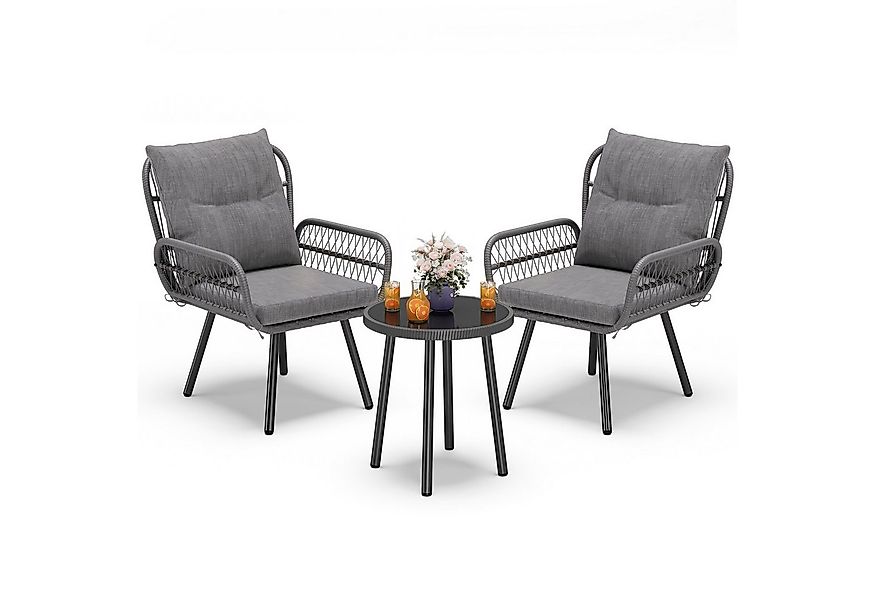Bealife Balkonset Gartenlounge-Set, (3-tlg), 1 Tisch und 2 Stühle günstig online kaufen