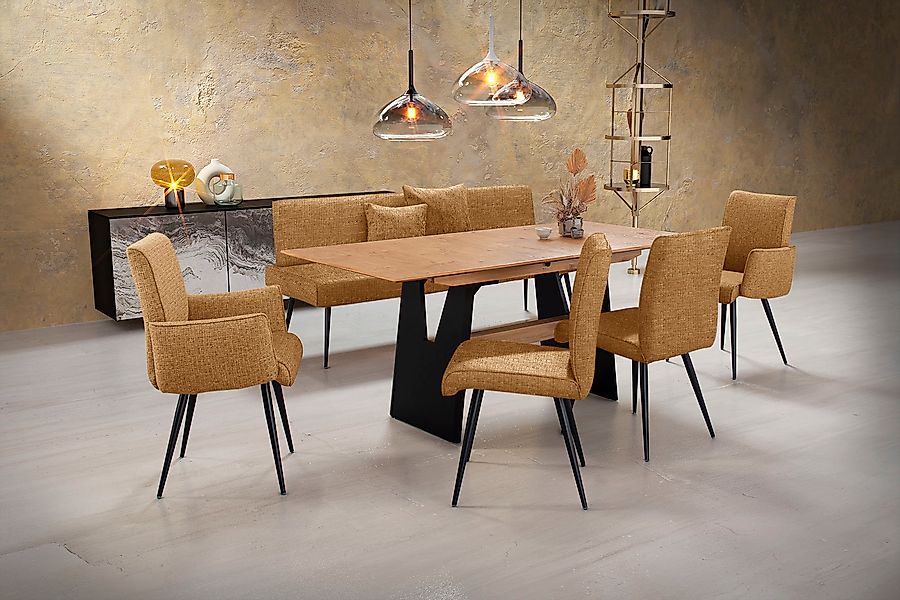 K+W Komfort & Wohnen Essgruppe »Giacomo I« 6 Stk. tlg. 2 Stühle und 2 Armle günstig online kaufen