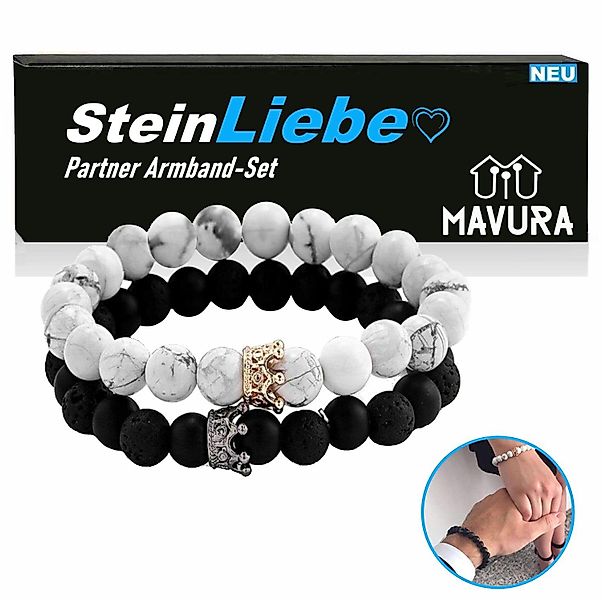 MAVURA Armband Set SteinLiebe Partner Armband günstig online kaufen
