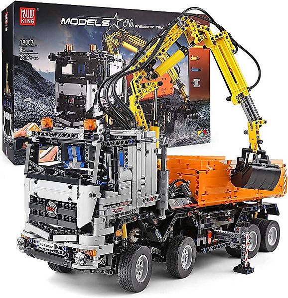 Mould King 19007 Ferngesteuerter Pneumatischer LKW MOC Klemmbausteine 2819 günstig online kaufen