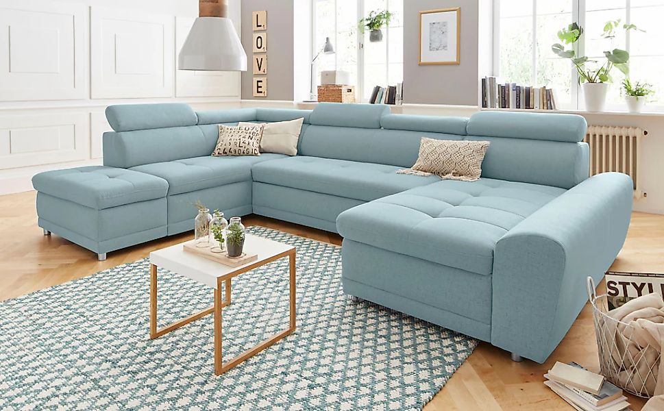 sit&more Wohnlandschaft "Riva U-Form", wahlweise mit Bettfunktion günstig online kaufen