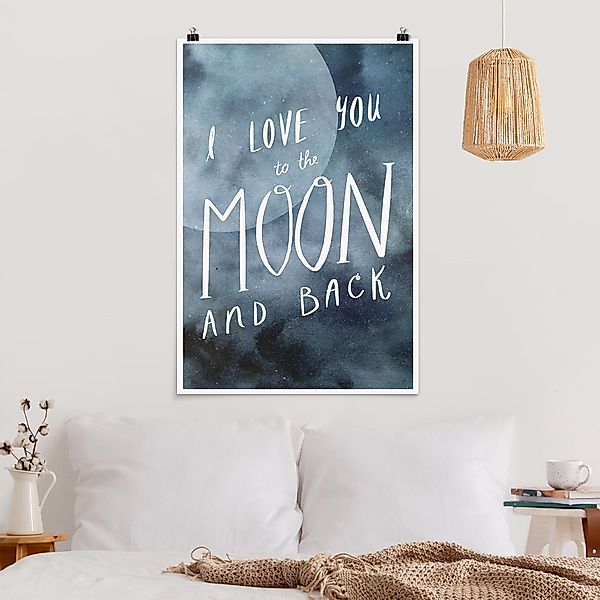 Poster - Hochformat Himmlische Liebe - Mond günstig online kaufen