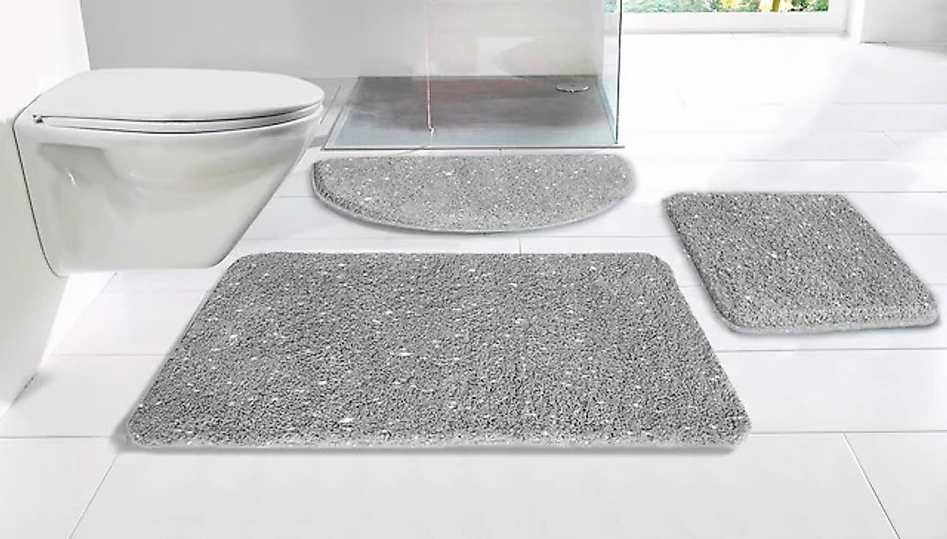 my home Badematte »Glitzer, Badvorleger, Badezimmer Teppich« Höhe 30 mm rut günstig online kaufen