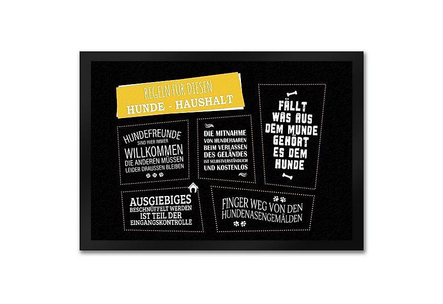 speecheese Fußmatte Regeln Hunde Haushalt Fußmatte mit Motiv Fußabtreter günstig online kaufen