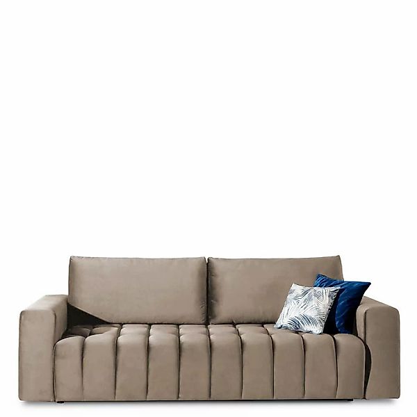 Sofa Dreisitzer Sofa aus Samt mit Armlehnen günstig online kaufen