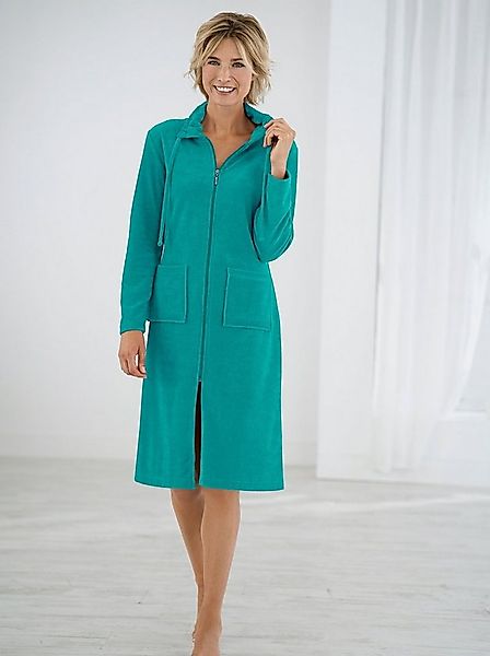 Plantier Damenbademantel Bademantel Langarm, Länge ca. 105 cm, Baumwolle, R günstig online kaufen