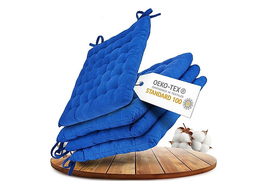 Gräfenstayn Stuhlkissen Stuhl 40×40 cm – Sitzkissen 4er‑Set Baumwolle, robu günstig online kaufen