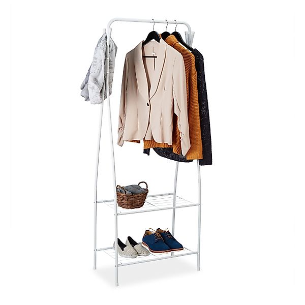 relaxdays Kleiderständer mit 2 Ablage günstig online kaufen