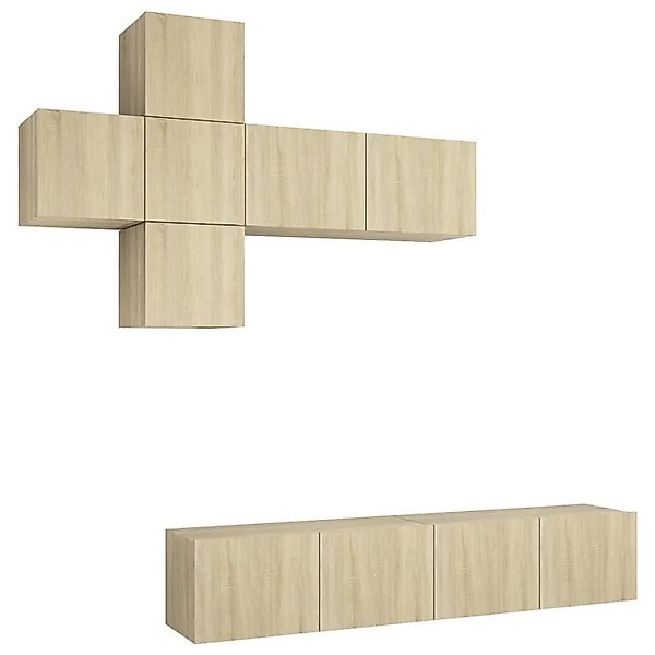 vidaXL 7-Tlg TV-Schrank-Set Sonoma-Eiche Holzwerkstoff 3079023 günstig online kaufen