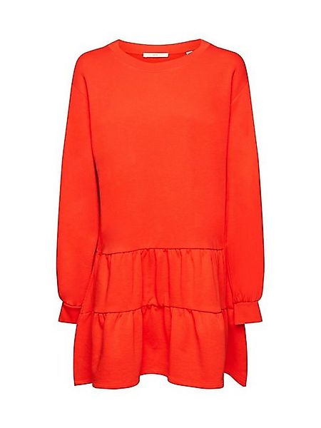 edc by Esprit Minikleid Mini-Sweatshirt-Kleid mit Rüschen günstig online kaufen