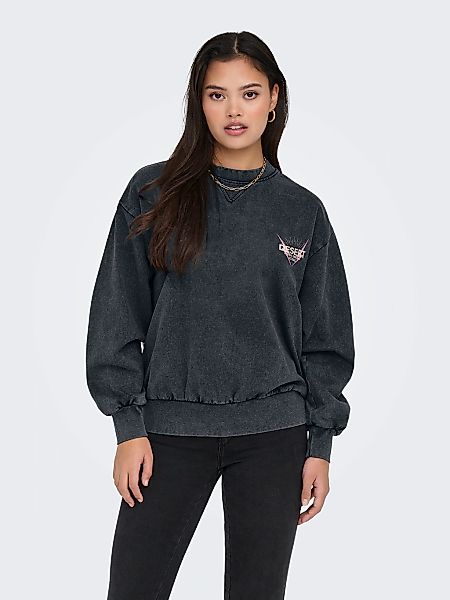 ONLY Sweatshirt "ONLLUCINDA L/S WILD O-NECK BOX SWT" günstig online kaufen