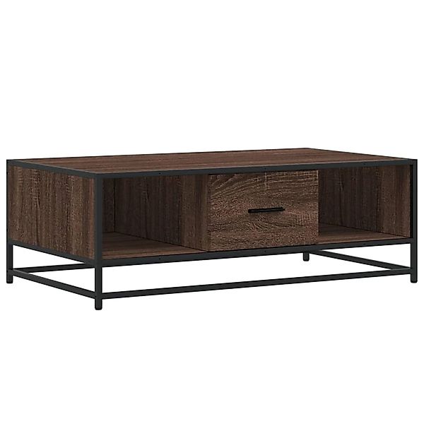 vidaXL Couchtisch Braun Eichen-Optik 100x57x35 cm Holzwerkstoff Metall 8487 günstig online kaufen