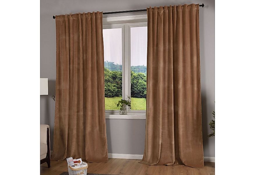 Gardinenbox Vorhang (2 St), verdecketeSchlaufen, verdunkelnd, Samt, Verdunk günstig online kaufen