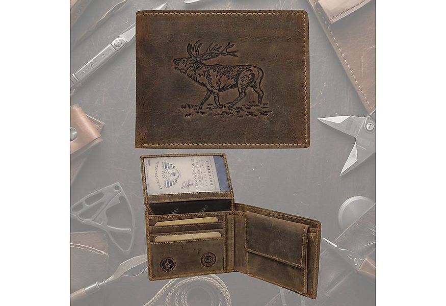 Greenburry Geldbörse Jägerbörse Leder Vintage mit Hirschmotiv – Scheintasch günstig online kaufen